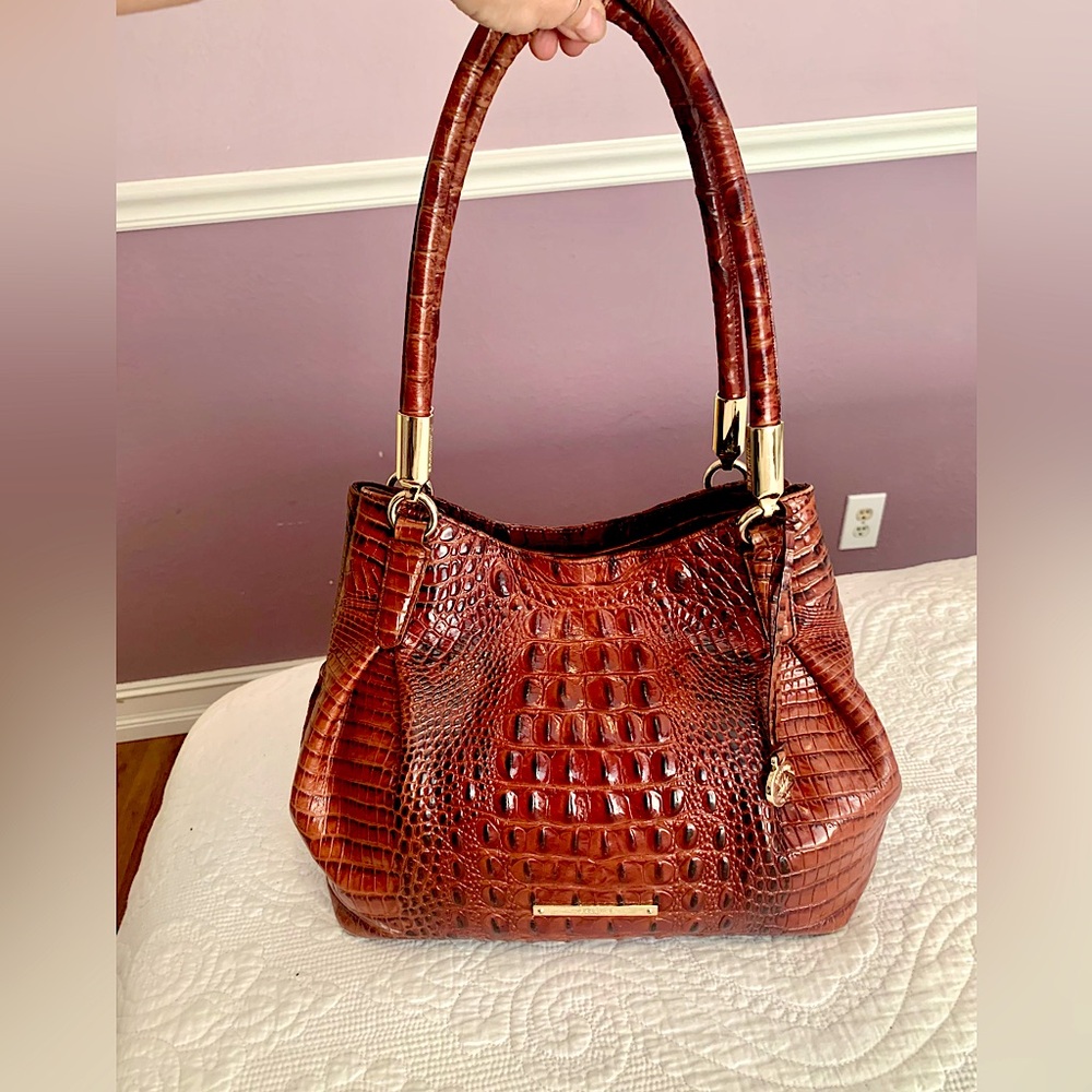 Brahmin pecan leather bag